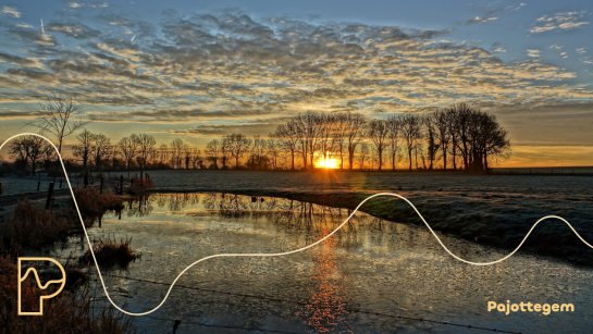 mooi landschap met logo Pajottegem